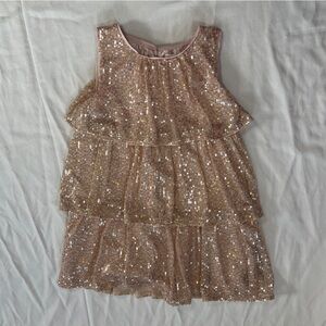 Cat and Jack Girl sequence 3-tier party dress Size Medium 7/8